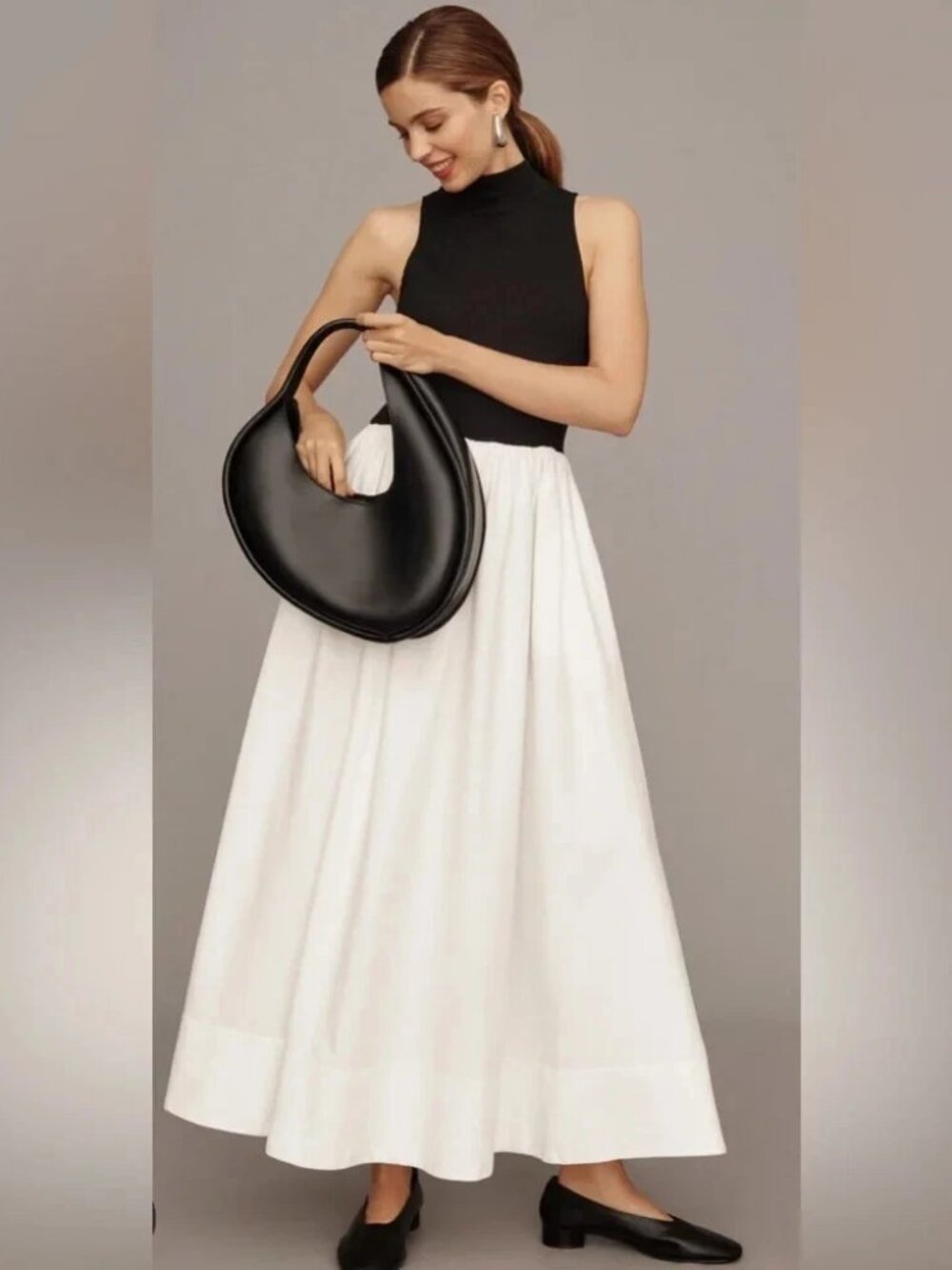 Reformation Sai Dress in Black and White - Petite Sz MP